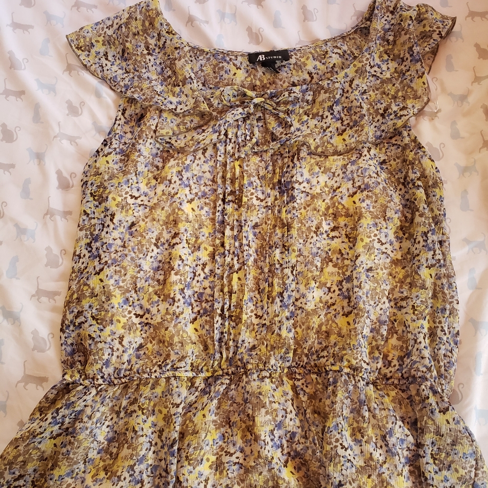 ABStudio Floral Ruffle Top